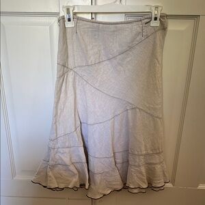 Dkny Linen Tiered Midi Skirt for Resort Wear
